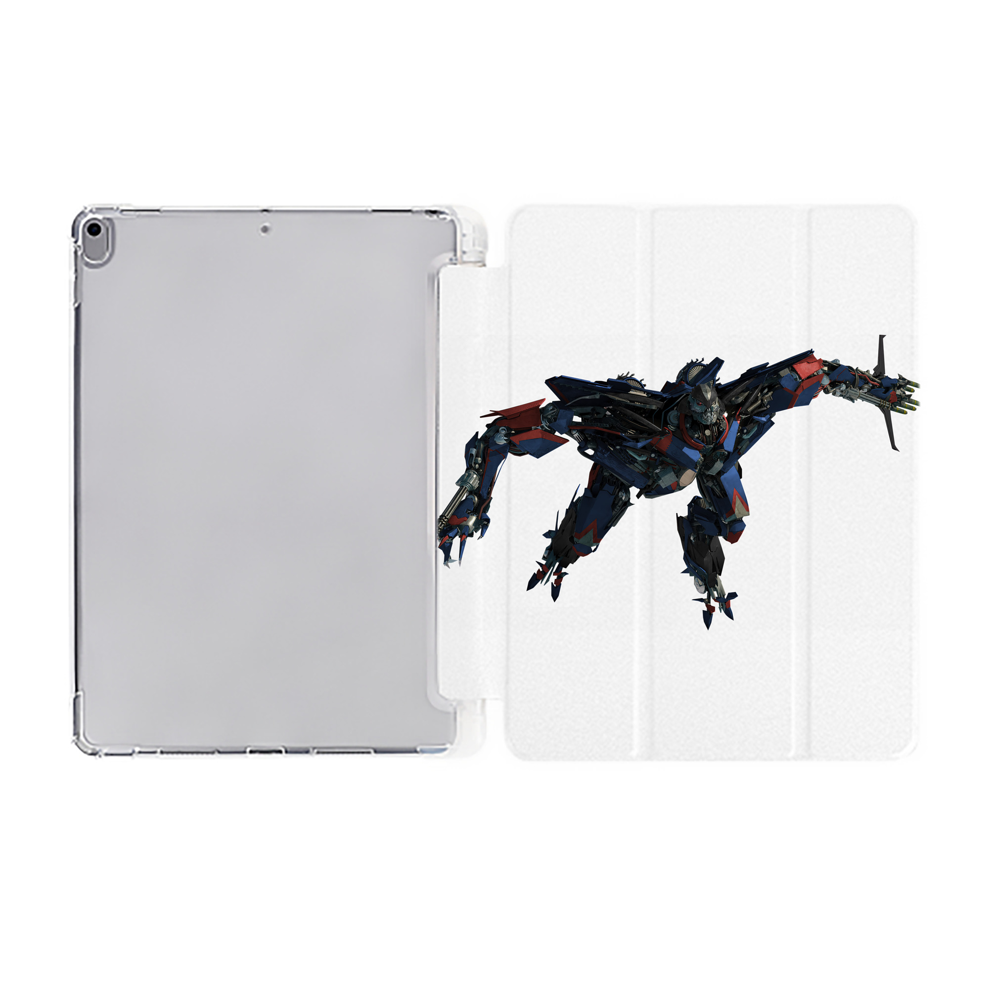 （画像用） Transformers トランスフォーマー IPad ケース ペン収納付き 三つ折りスタンド PUレザー×シリコン 対応機種9.5/10.5/10.9インチ